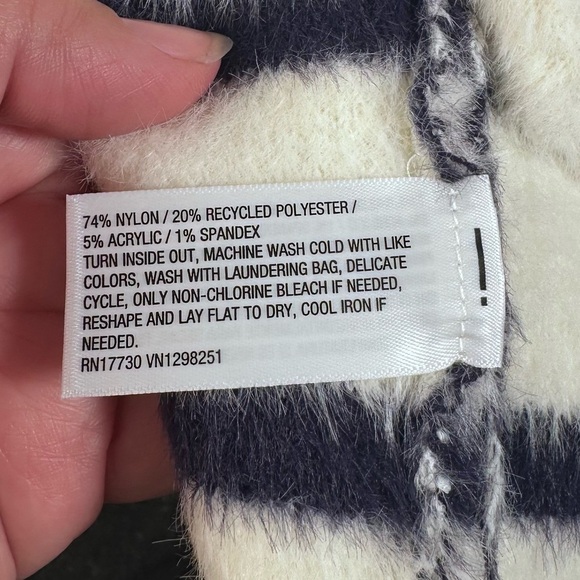 A New Day Women’s Blue/White Striped Cardigan Sweater Size L - Picture 2 of 7